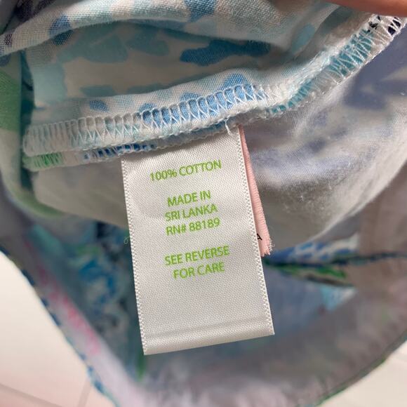 Lilly Pulitzer Shorts Womens 0 Blue Green Let’s Cha Cha Preppy Sea Monogram - Picture 5 of 12